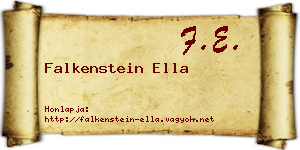 Falkenstein Ella névjegykártya